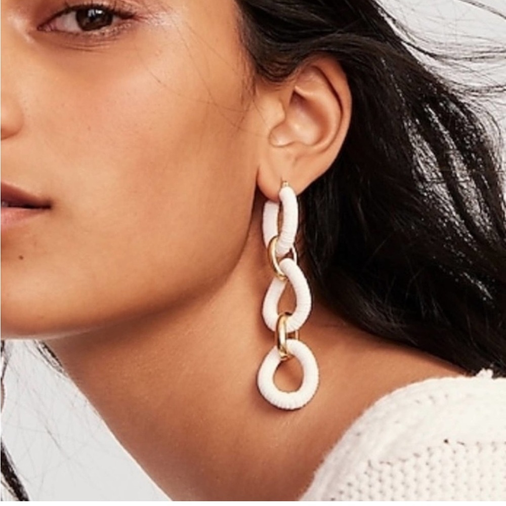 J.Crew Cotton Raffia-Wrapped Chain Drop
Earrings - Never worn!